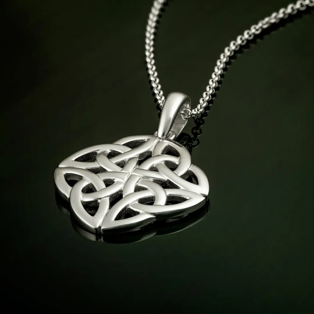 Sterling Silver Four Trinity Knot Pendant1