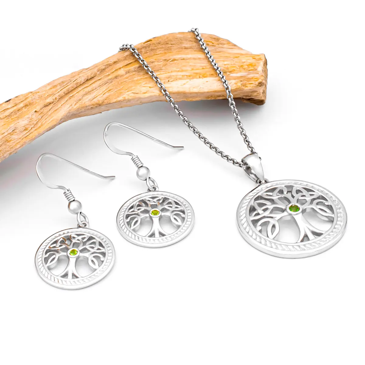 Silver Tree Of Life Pendant And Earrings 1...