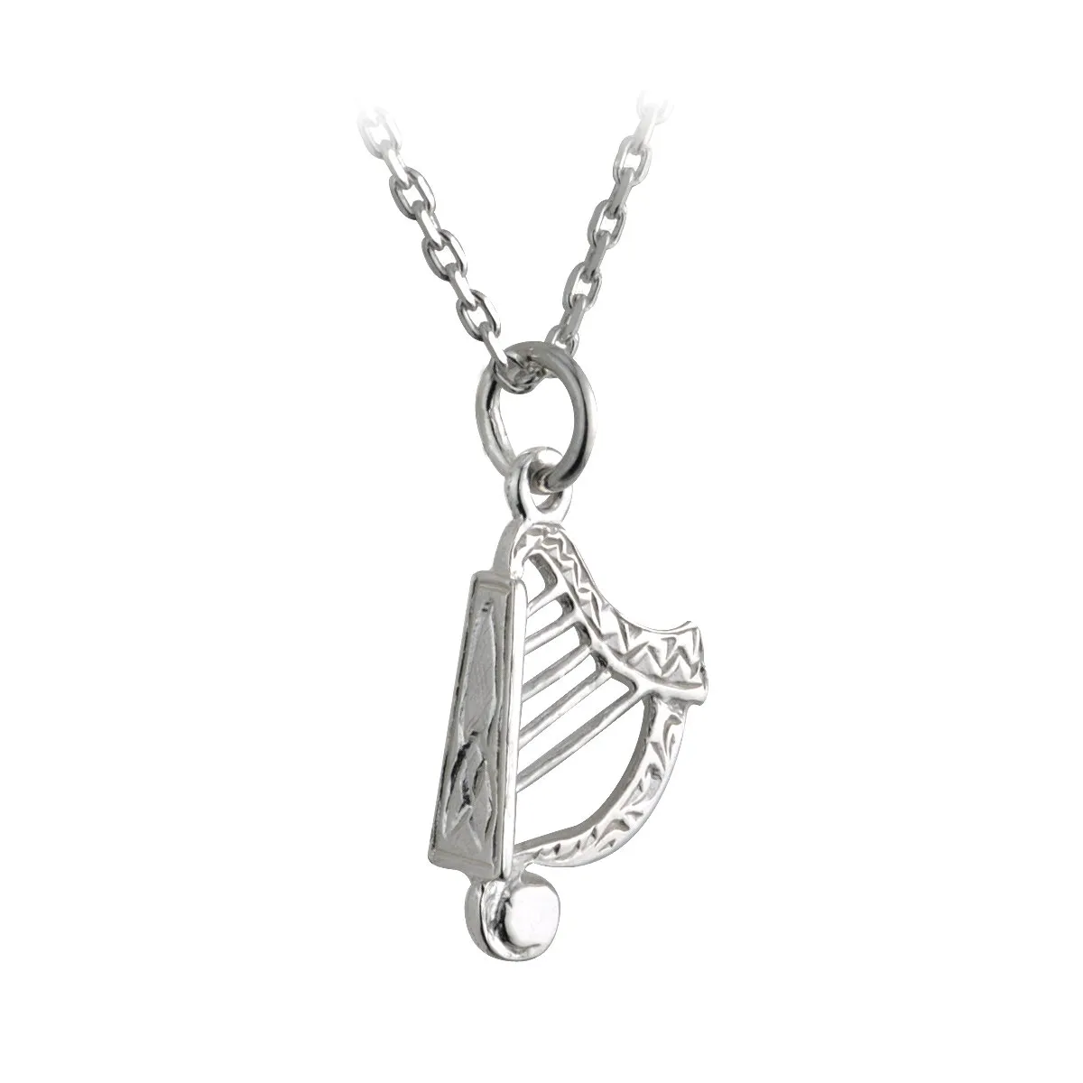 Sterling Silver Harp Necklace