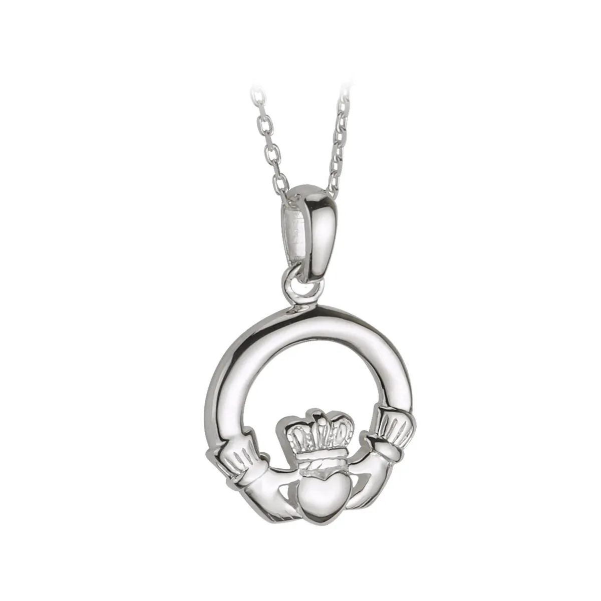 Sterling Silver Small Claddagh Pendant0