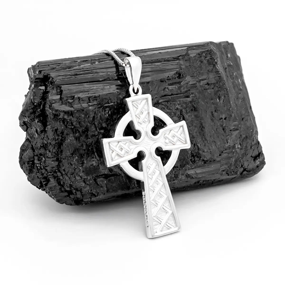 Sterling Silver Celtic Cross Pendant 3...