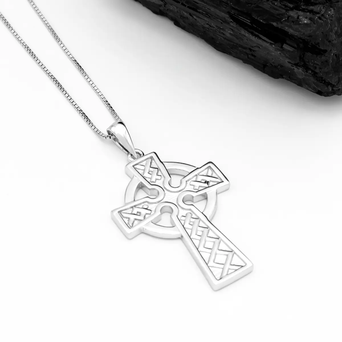 Sterling Silver Celtic Cross Pendant 4...