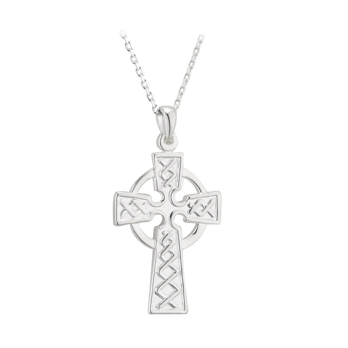Sterling Silver Celtic Cross Pendant Double Sided0