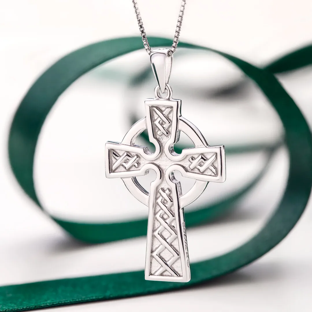 Sterling Silver Celtic Cross Pendant Double Sided2