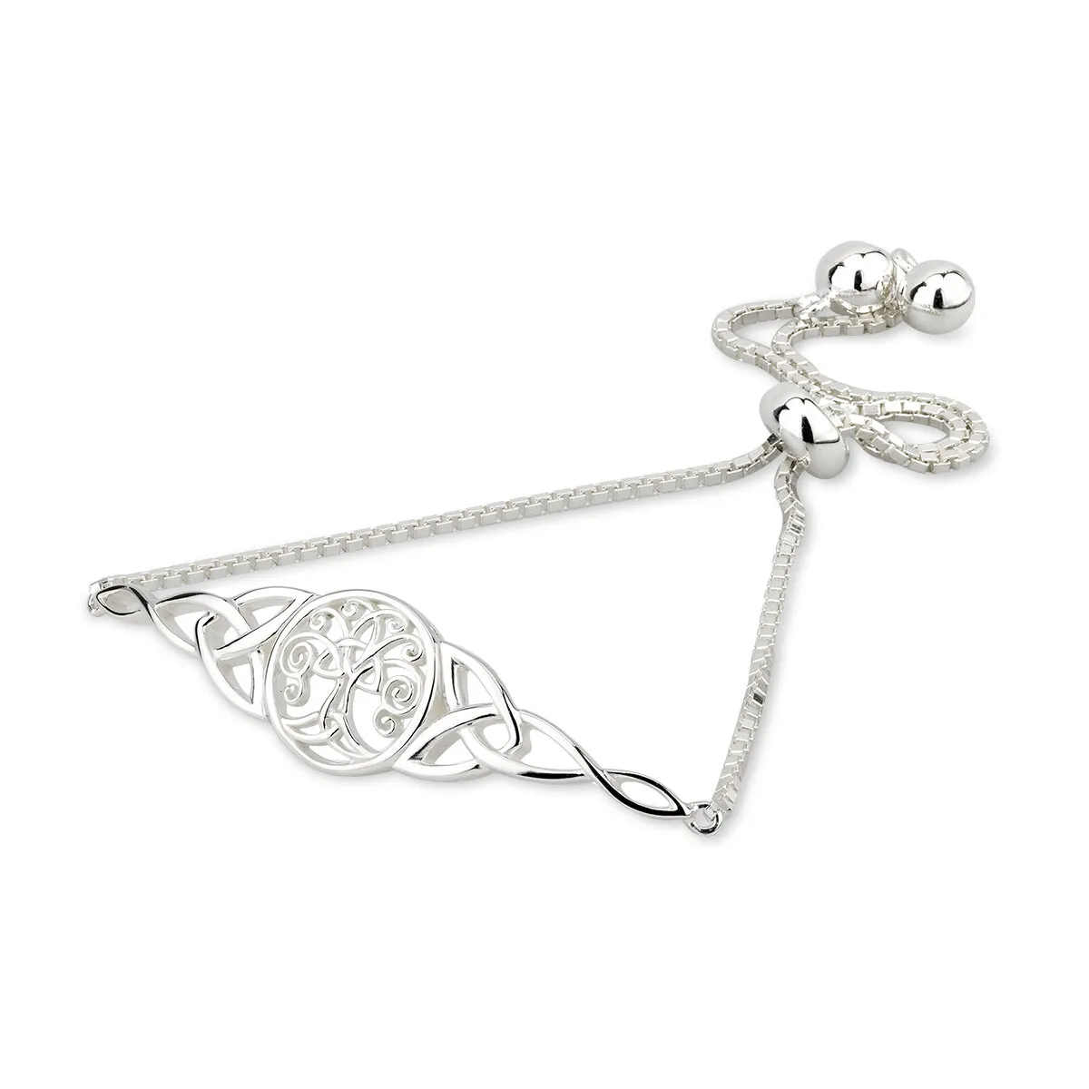 Sterling Silver Tree Of Life Draw String Bracelet...