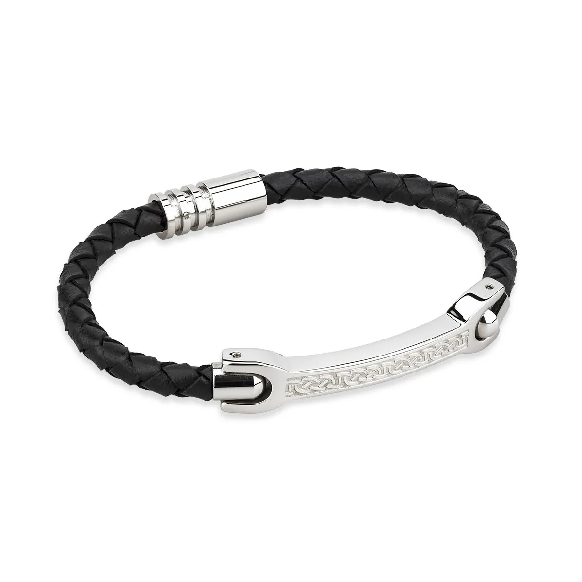 Gents Steel Celtic Leather Bracelet...