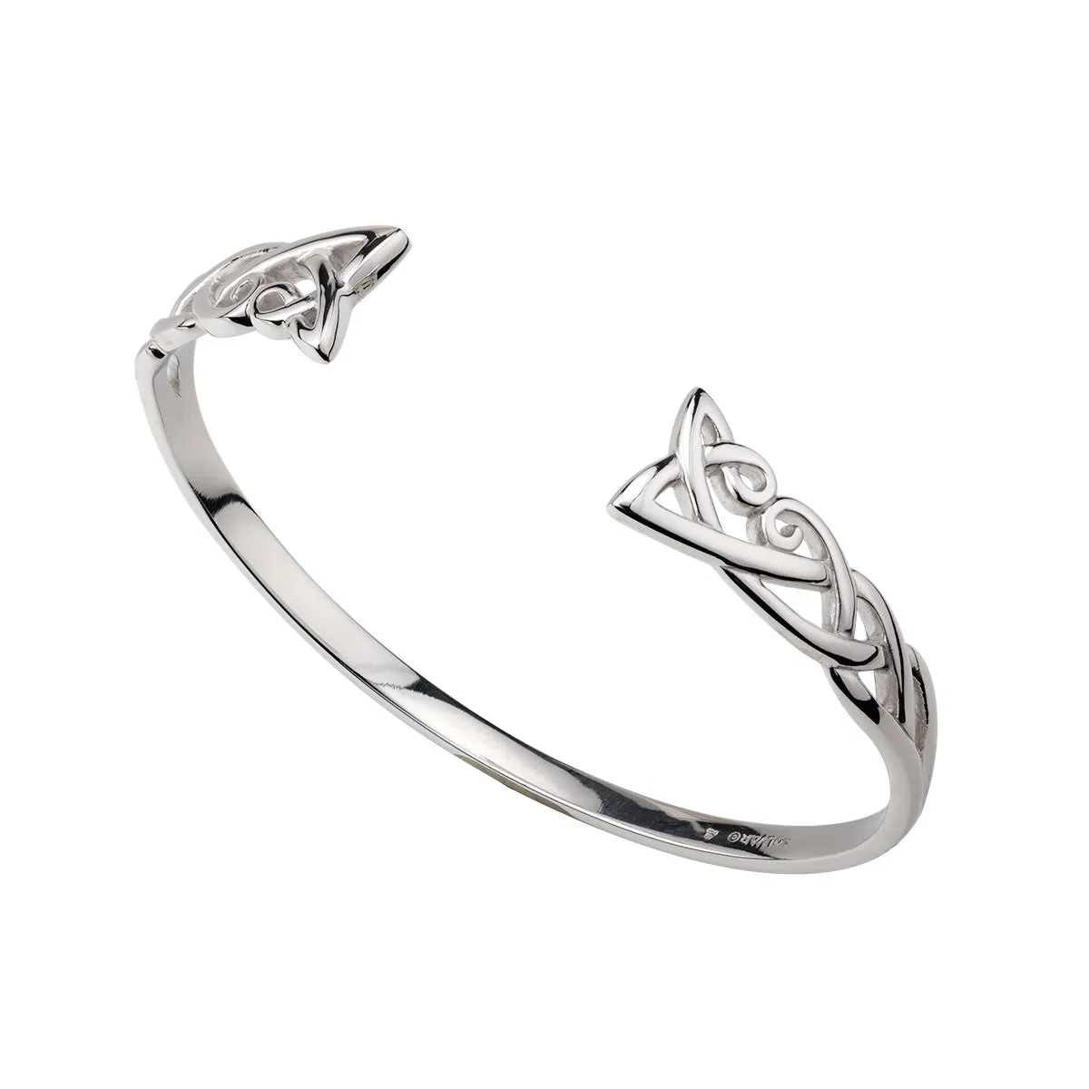 Silver Celtic Knot Torc Bangle...