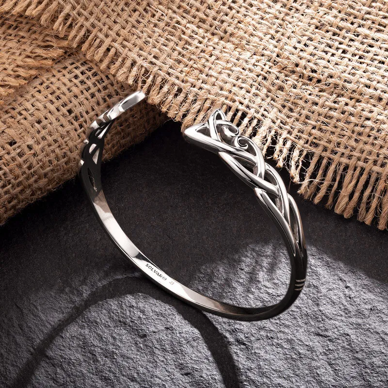 Sterling Silver Torc Bangle1