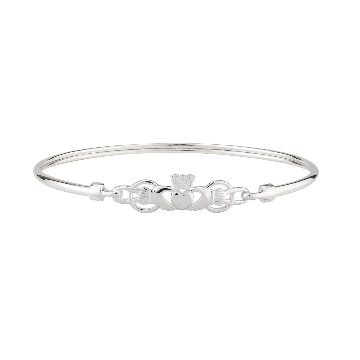 Sterling Silver Claddagh Bangle0...