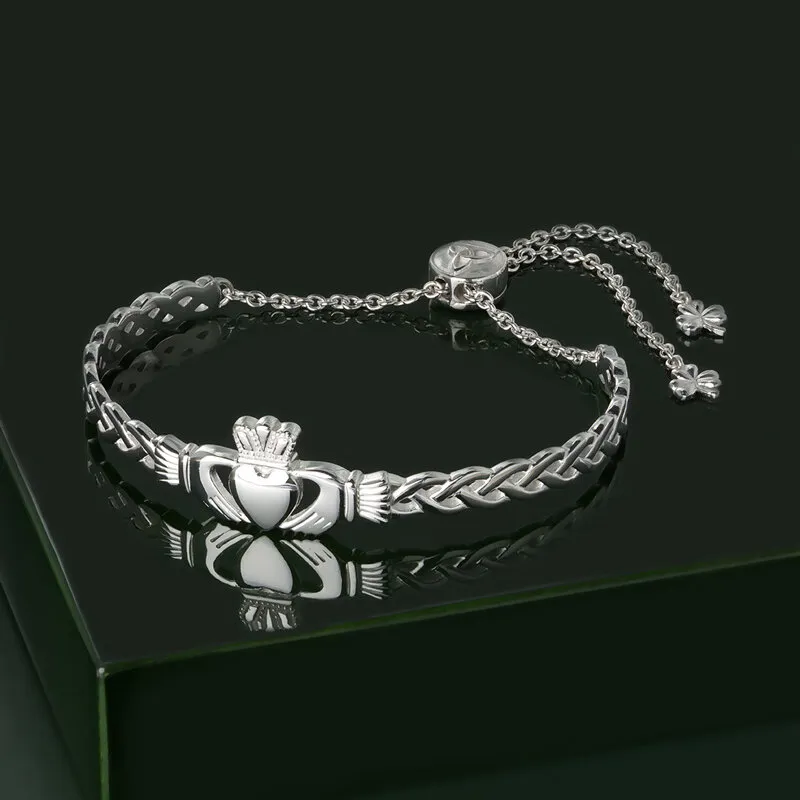 Celtic Claddagh Draw String Bangle 2...