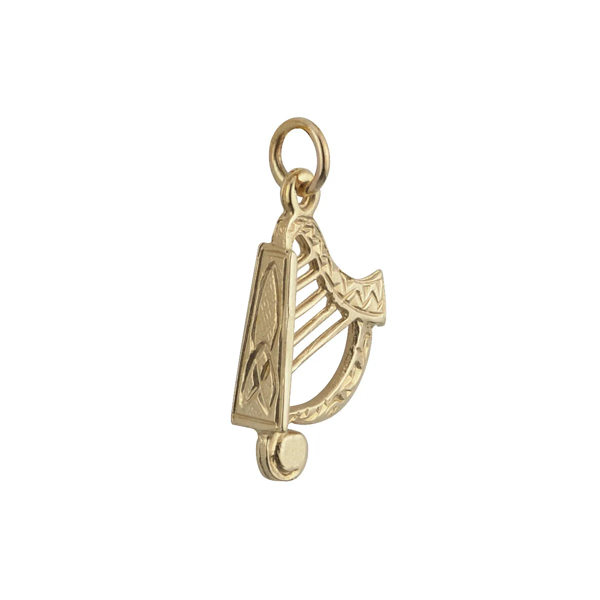 9k Gold Small Harp Charm0...