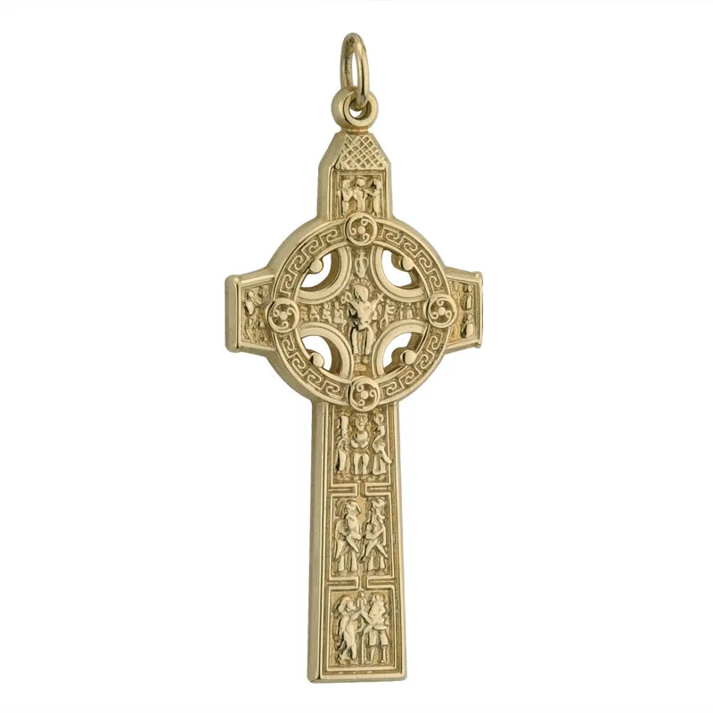 14k Gold Heavy Celtic Cross Of Scriptures Charm...