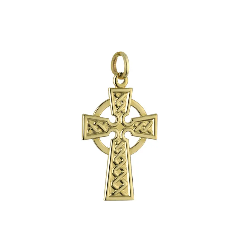 14k Gold Celtic Cross Charm Small0...