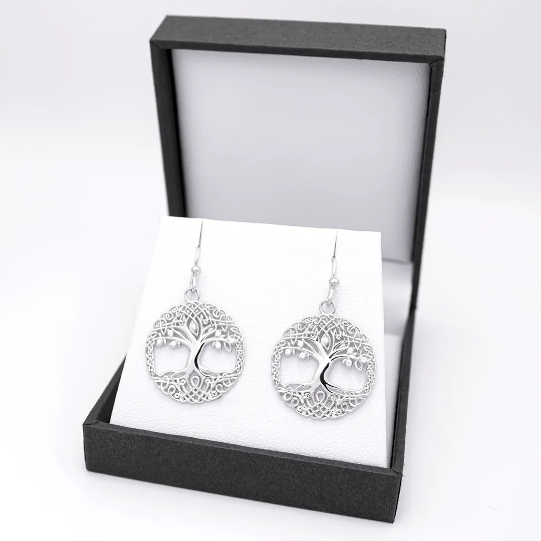 Sterling Silver Tree Of Life Earring 3...