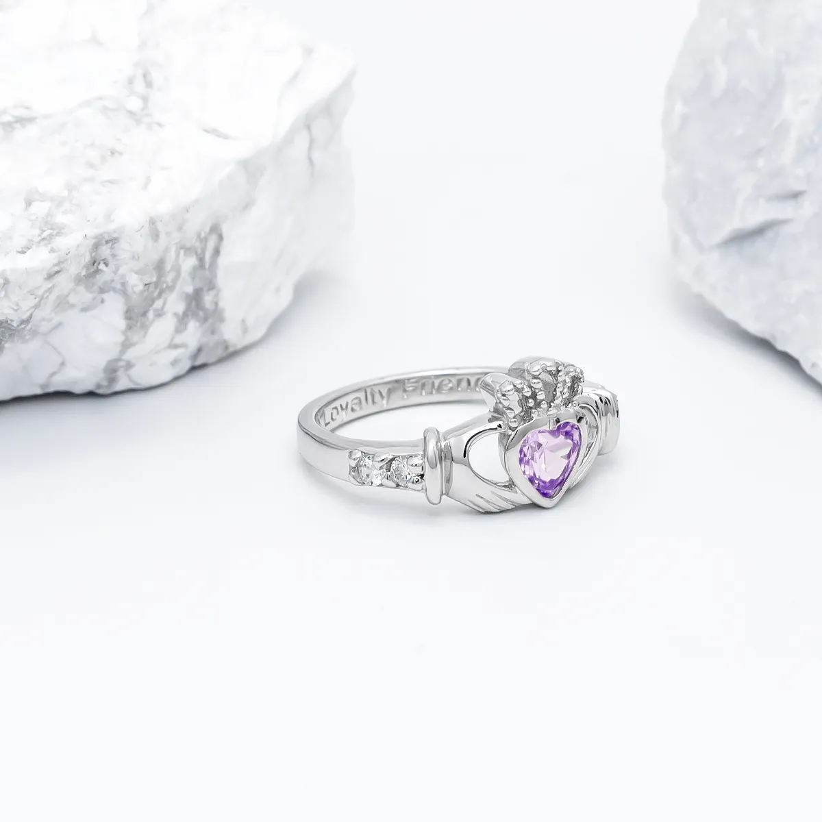 _claddagh February Birthstone Ring SL90AY 4