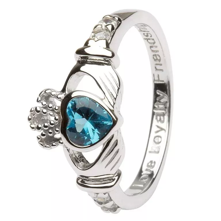 Claddagh Birthstone Ring December SL90BT 4...