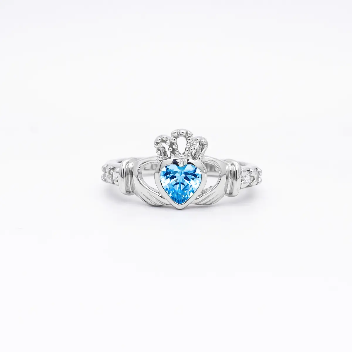 December Birthstone Claddagh Ring - Love, Loyalty, Friendship...