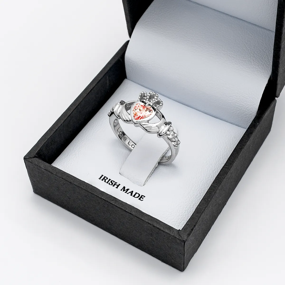 January Birthstone Claddagh Ring - Love, Loyalty, Friendship...