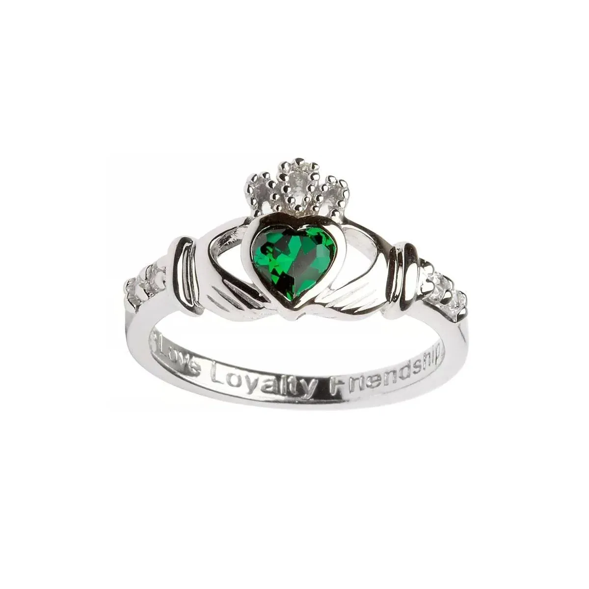 _claddagh Birthstone Ring May SL90GR 4