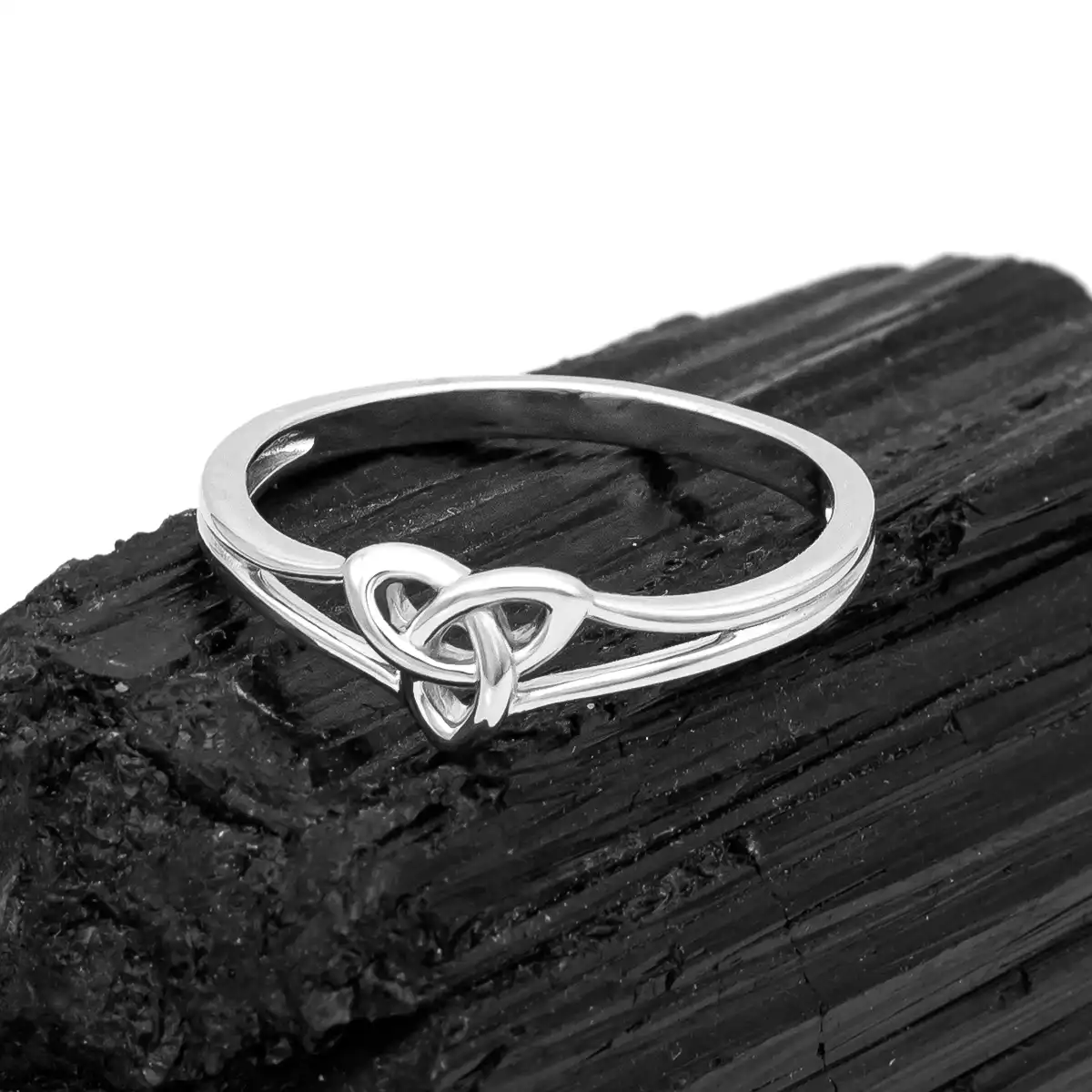 Ladies Sterling Silver Trinity Knot Ring...