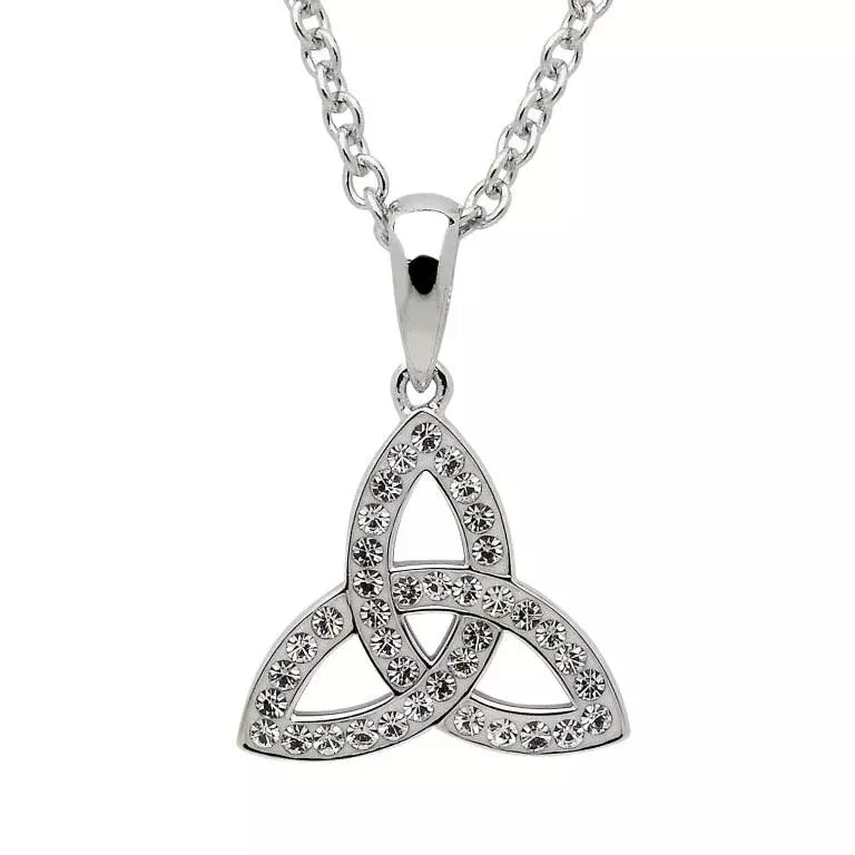 1 Celtic Trinity Knot Necklace Embellished With Swarovski Crystals Small