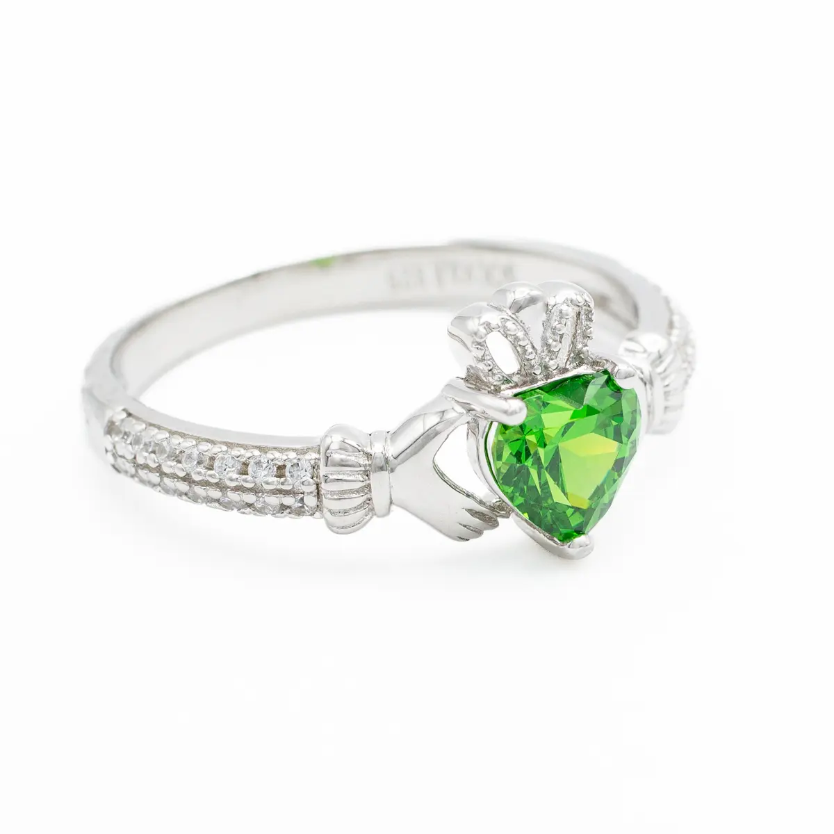 Silver May Claddagh Birthstone Ring Photo 3 