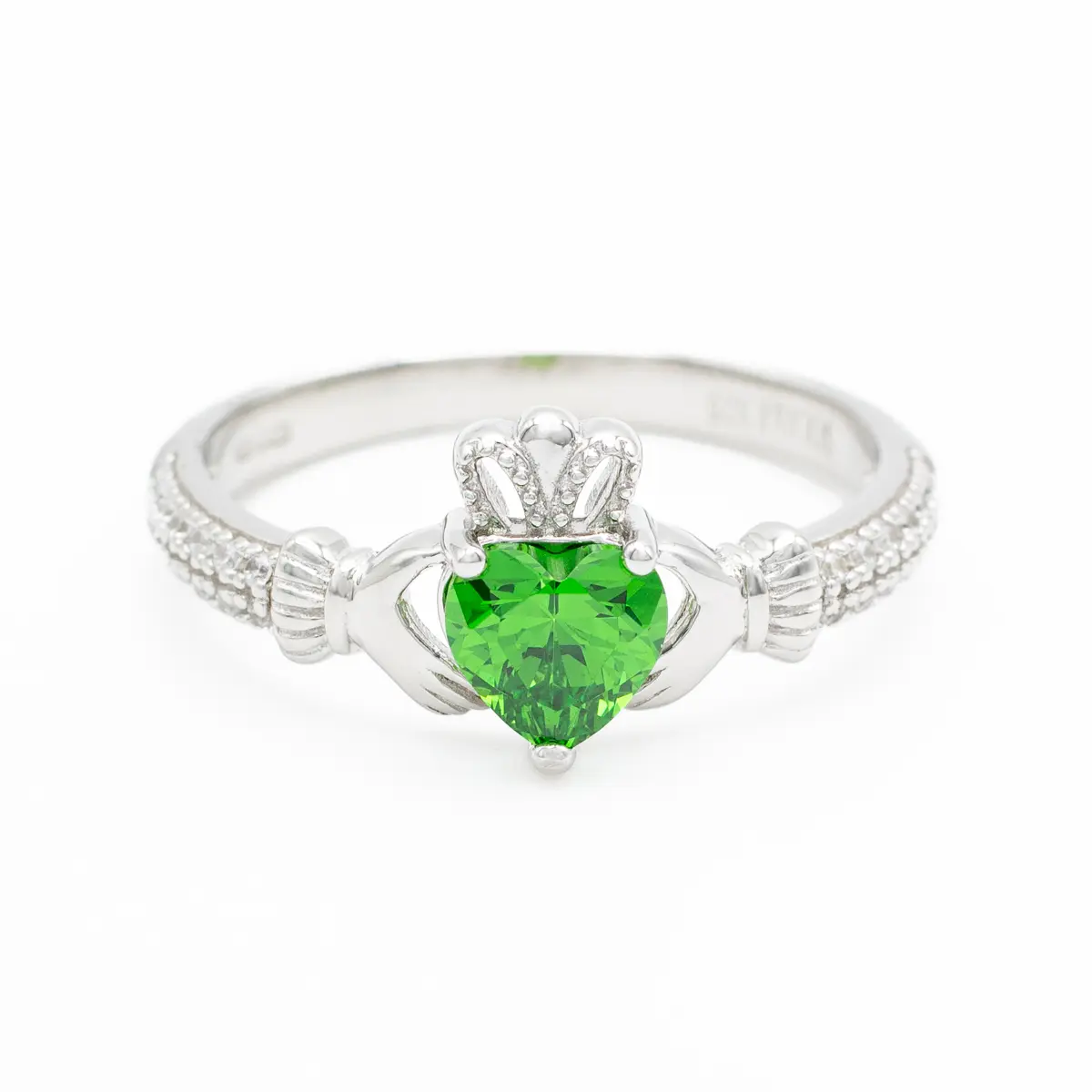 Silver May Claddagh Birthstone Ring Photo 6 