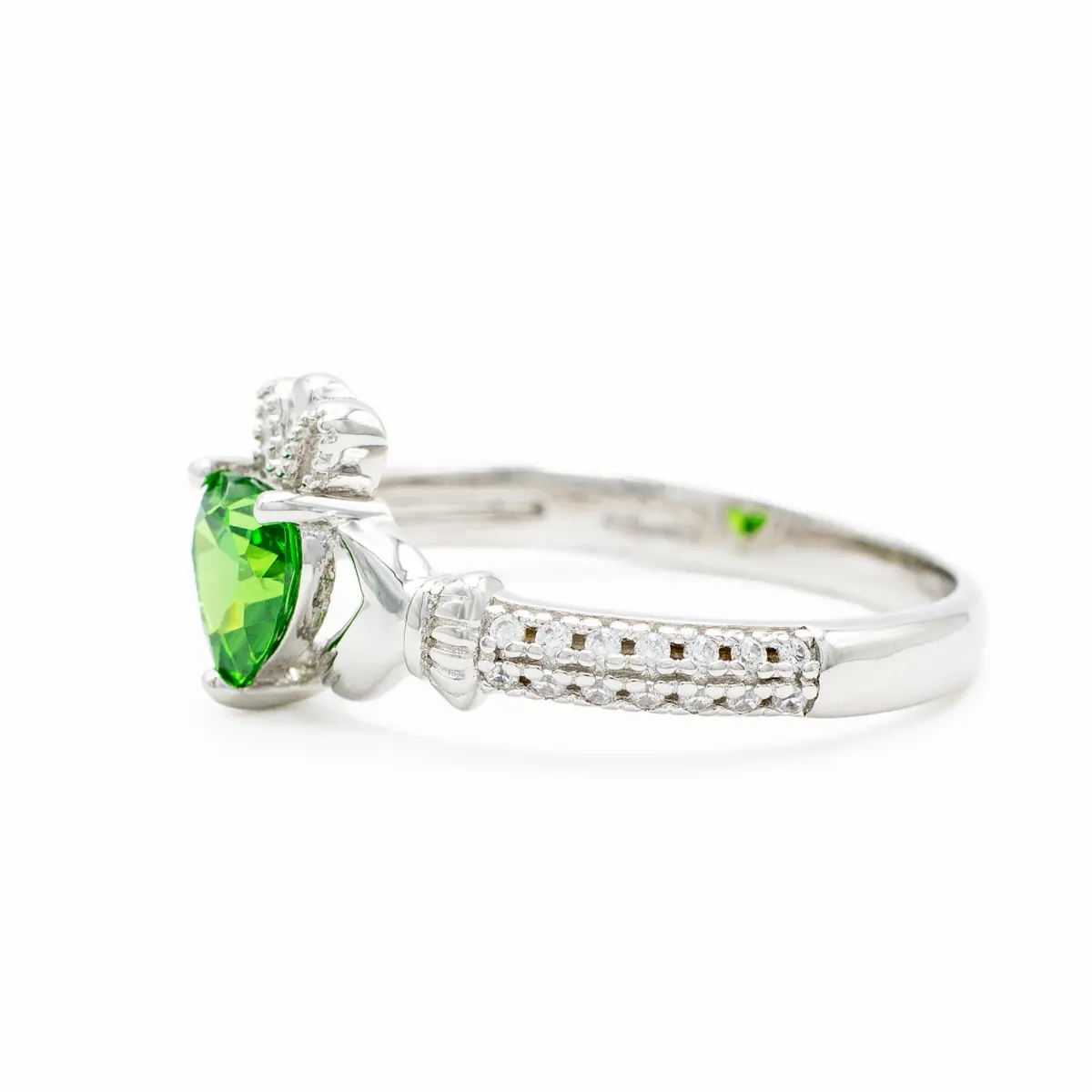 Silver May Claddagh Birthstone Ring Photo 5 