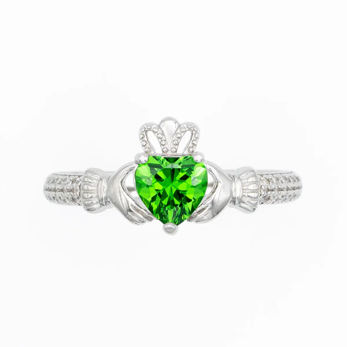 Silver May Claddagh Birthstone Ring Photo 4 