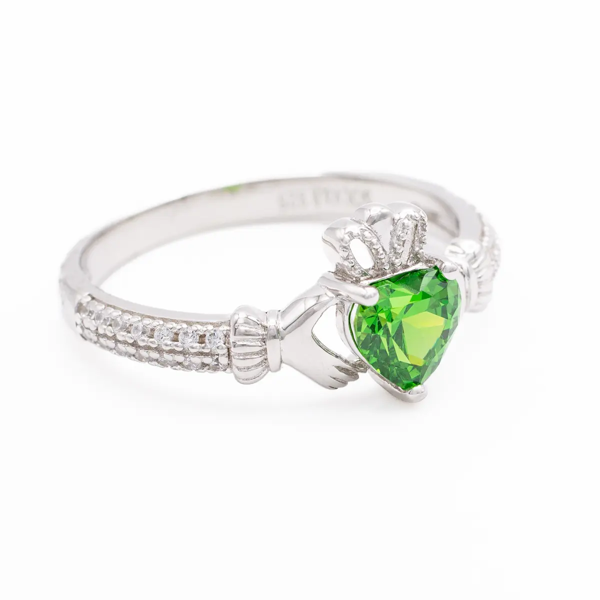 Silver May Claddagh Birthstone Ring Photo 3 