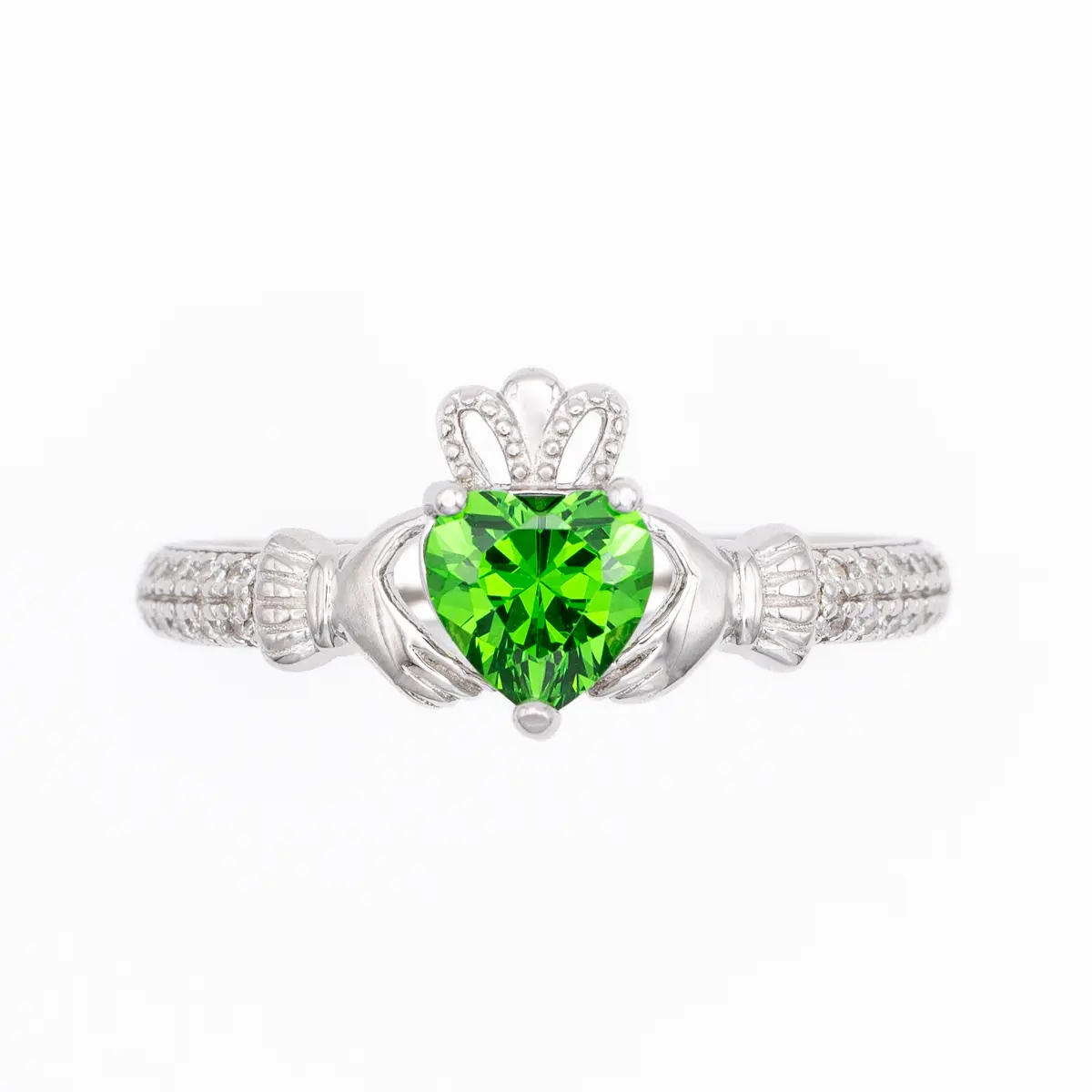 Silver May Claddagh Birthstone Ring Photo 4 