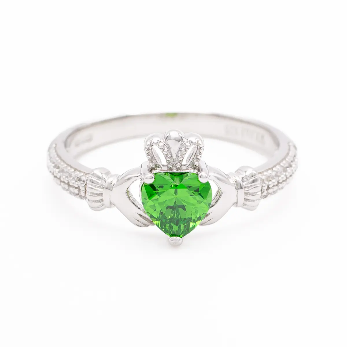Silver May Claddagh Birthstone Ring Photo 6 