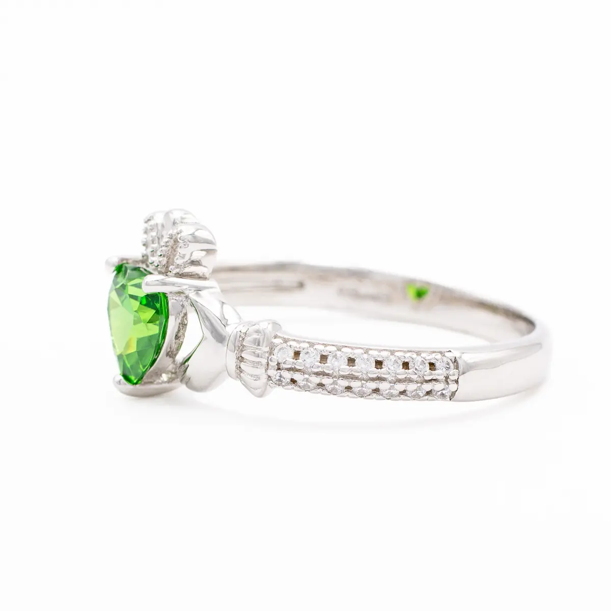 Silver May Claddagh Birthstone Ring Photo 5 