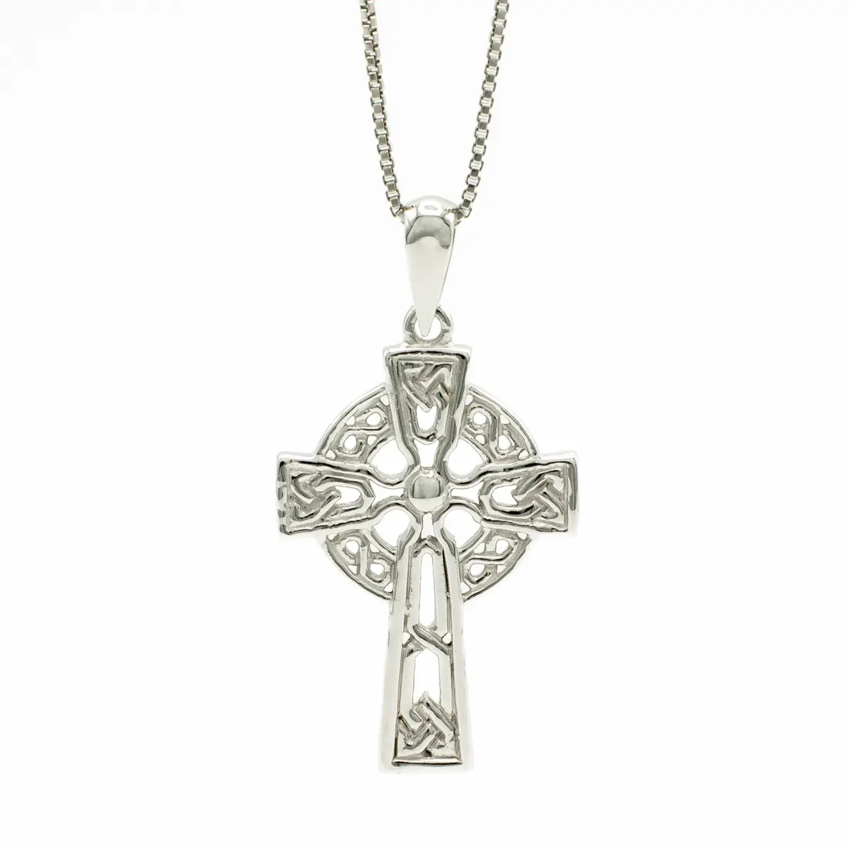 Filigree Celtic Cross Pendant in Sterling Silver Photo 2 