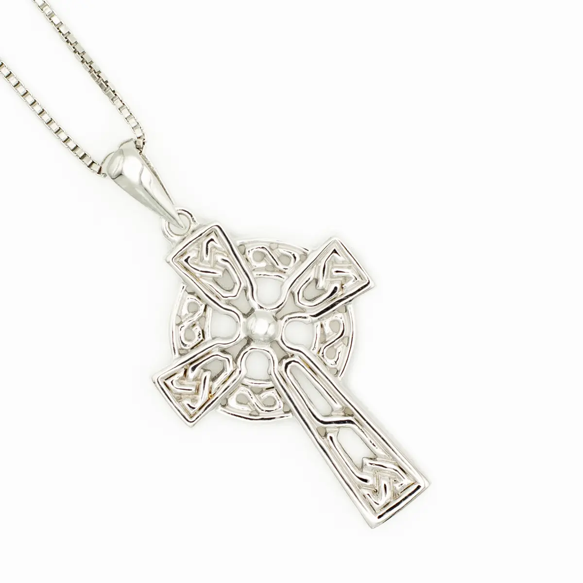 Filigree Celtic Cross Pendant in Sterling Silver Photo 8 