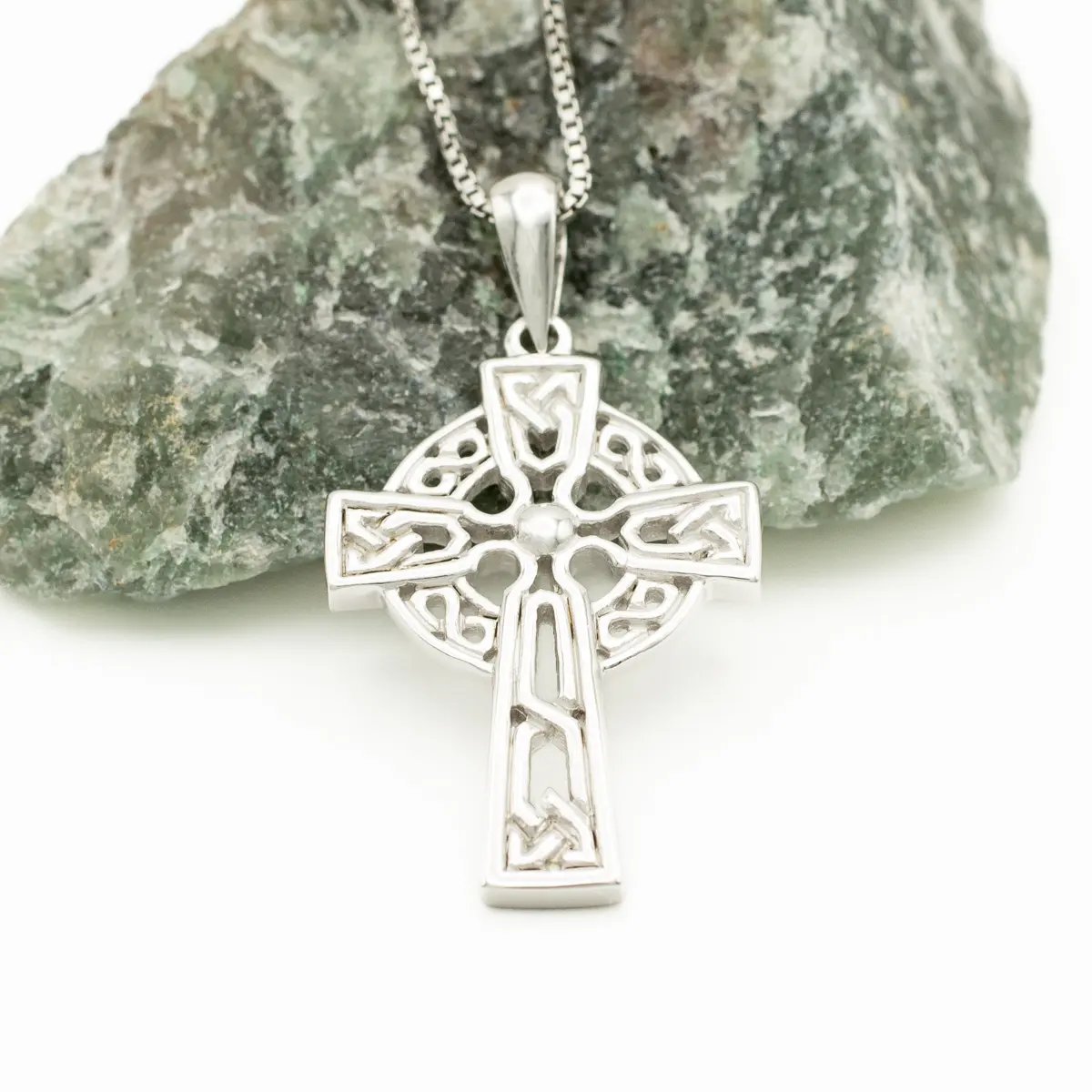 Filigree Celtic Cross Pendant in Sterling Silver Photo 6 