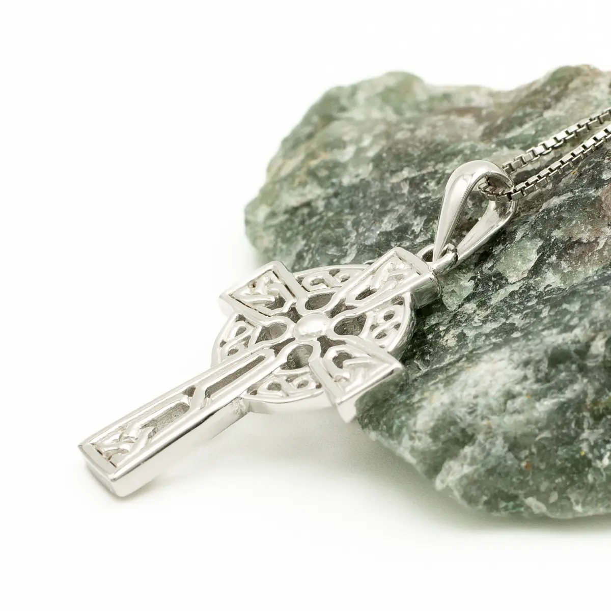 Filigree Celtic Cross Pendant in Sterling Silver