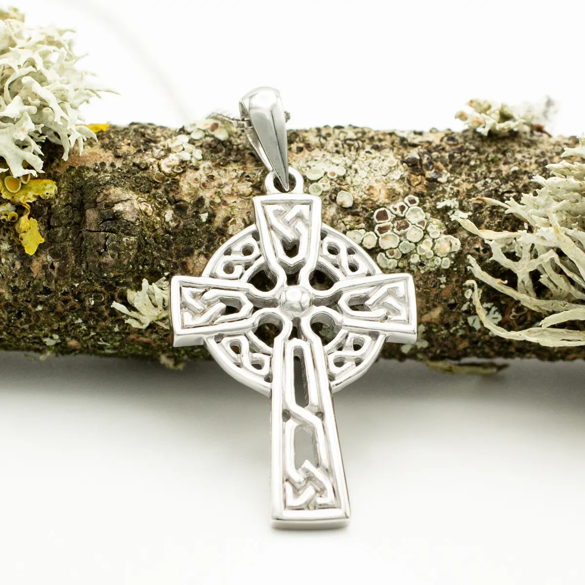 Filigree Celtic Cross Pendant in Sterling Silver Photo 3 