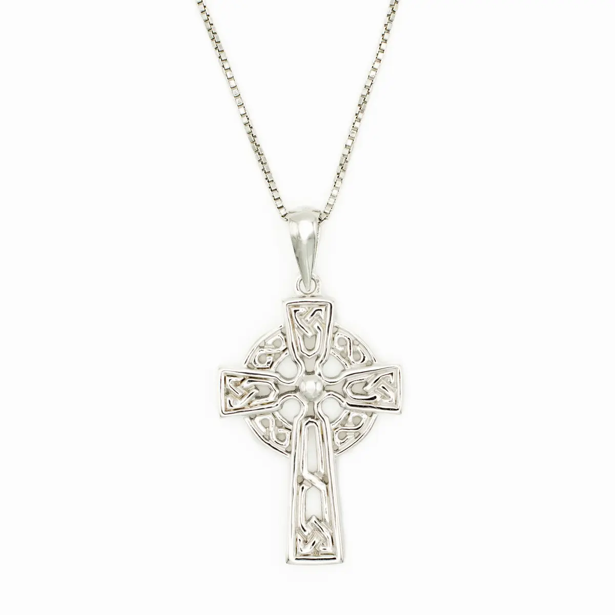 Filigree Celtic Cross Pendant in Sterling Silver Photo 7 