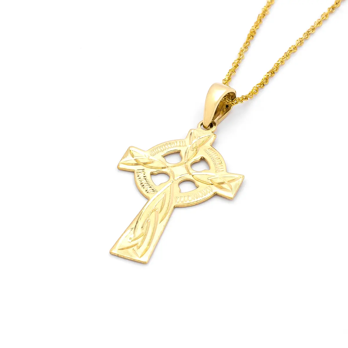 Gold Celtic Cross Pendant
