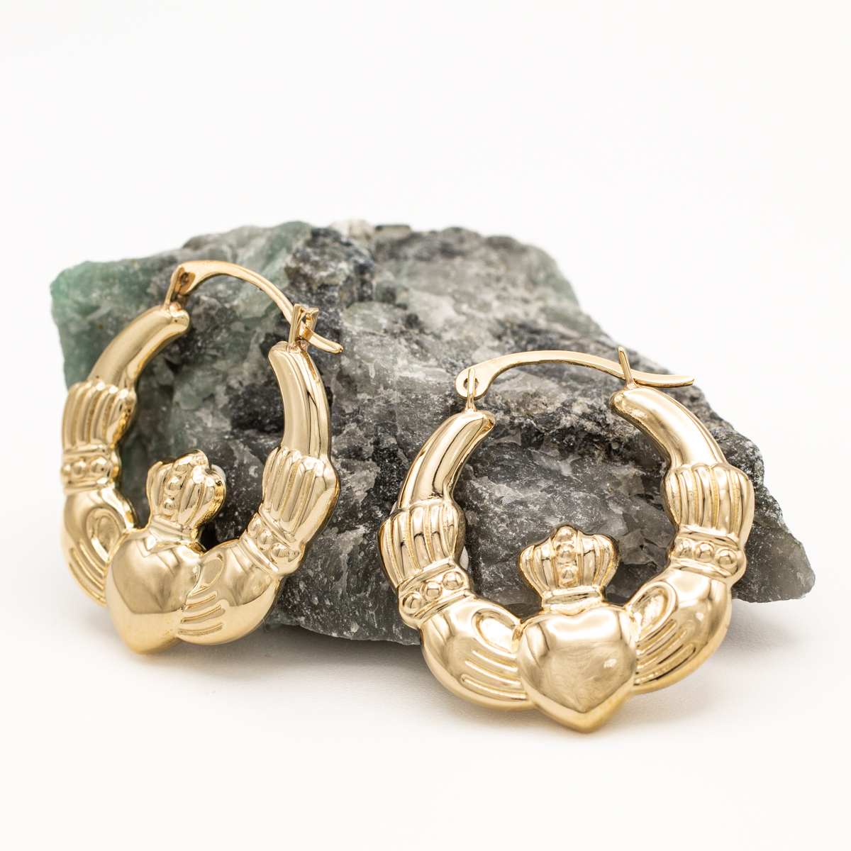 Product Review 9k Gold Medium Claddagh Hoop Earrings