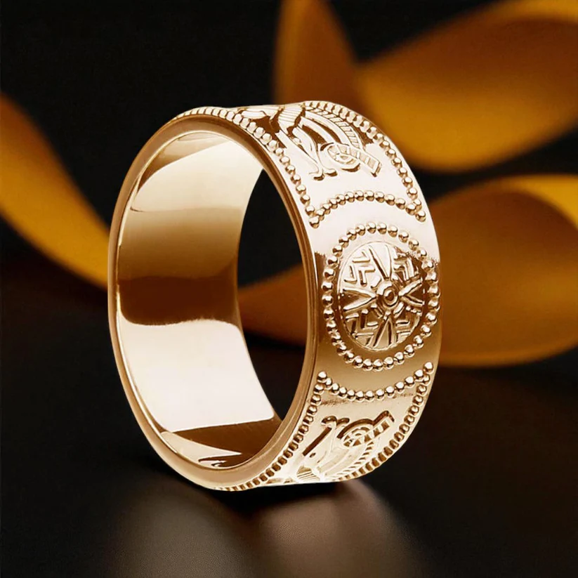 Gold Celtic Warrior Ring - 9mm