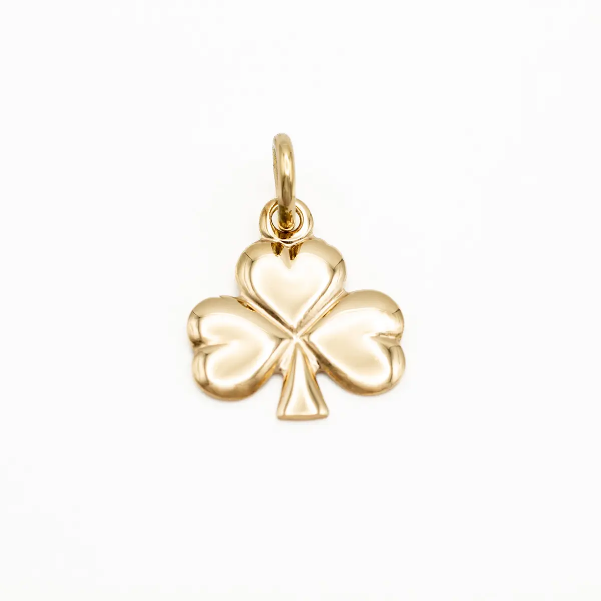 14k Gold Irish Shamrock Small Charm Photo 3 