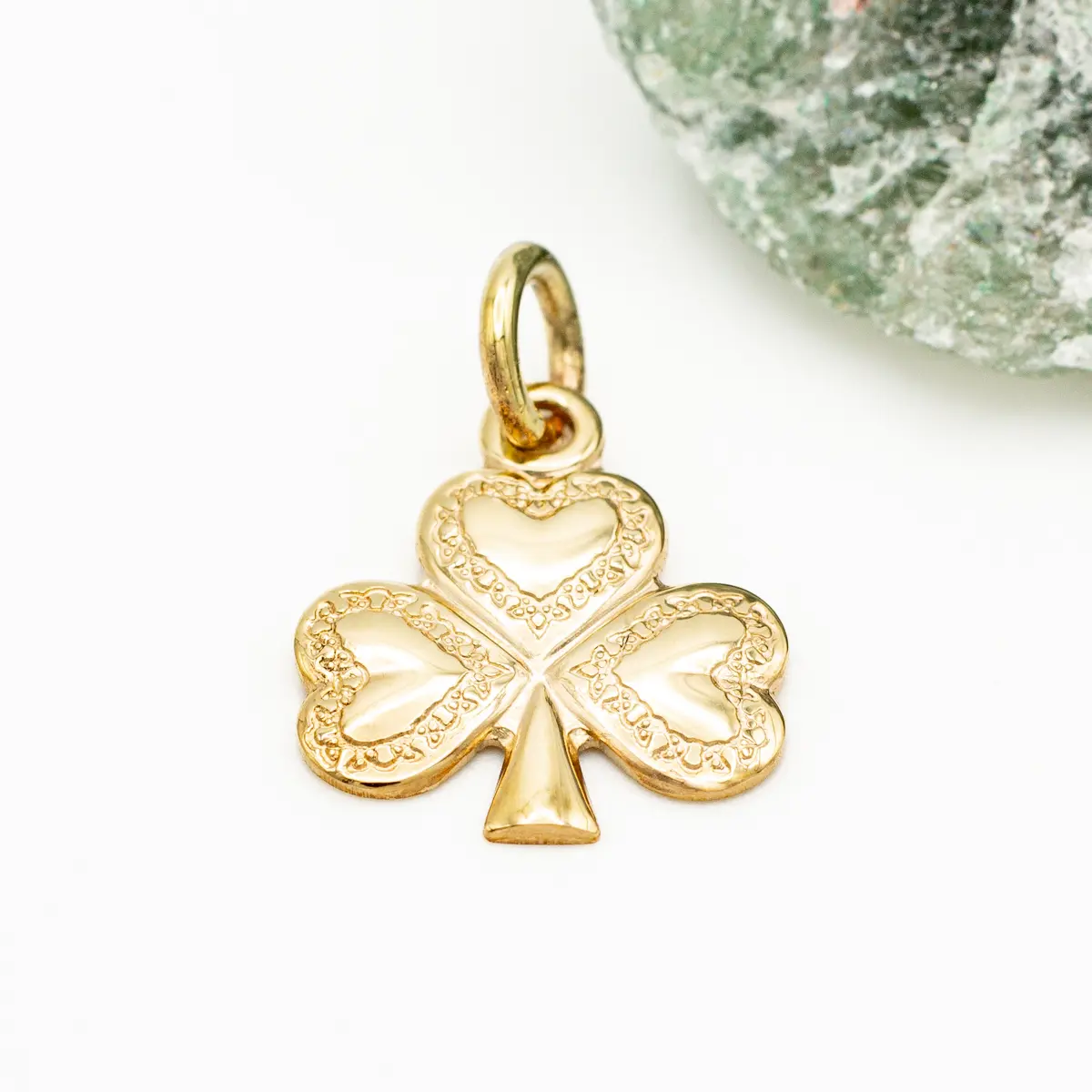 9k Gold Shamrock Small Charm Photo 3 