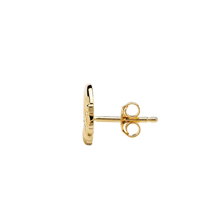 Gold Vermeil Claddagh Stud Earrings Photo 3 