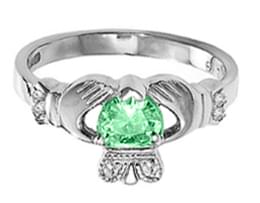 Left Hand Claddagh Ring. Heart Facing Outwards pointed out