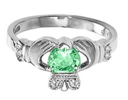 Left Hand Claddagh Ring. Heart Facing Outwards pointed out