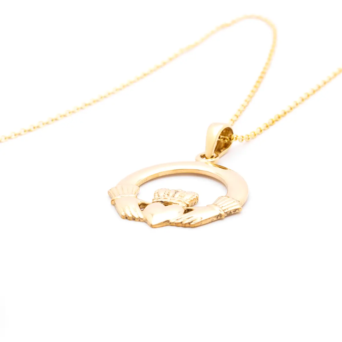 Gold Irish Claddagh Pendant Photo 3 
