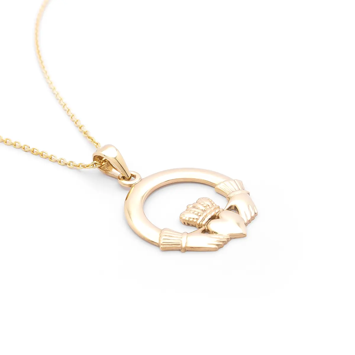 Gold Irish Claddagh Pendant Photo 4 