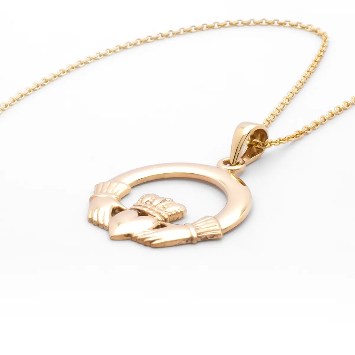 Gold Irish Claddagh Pendant Photo 5 